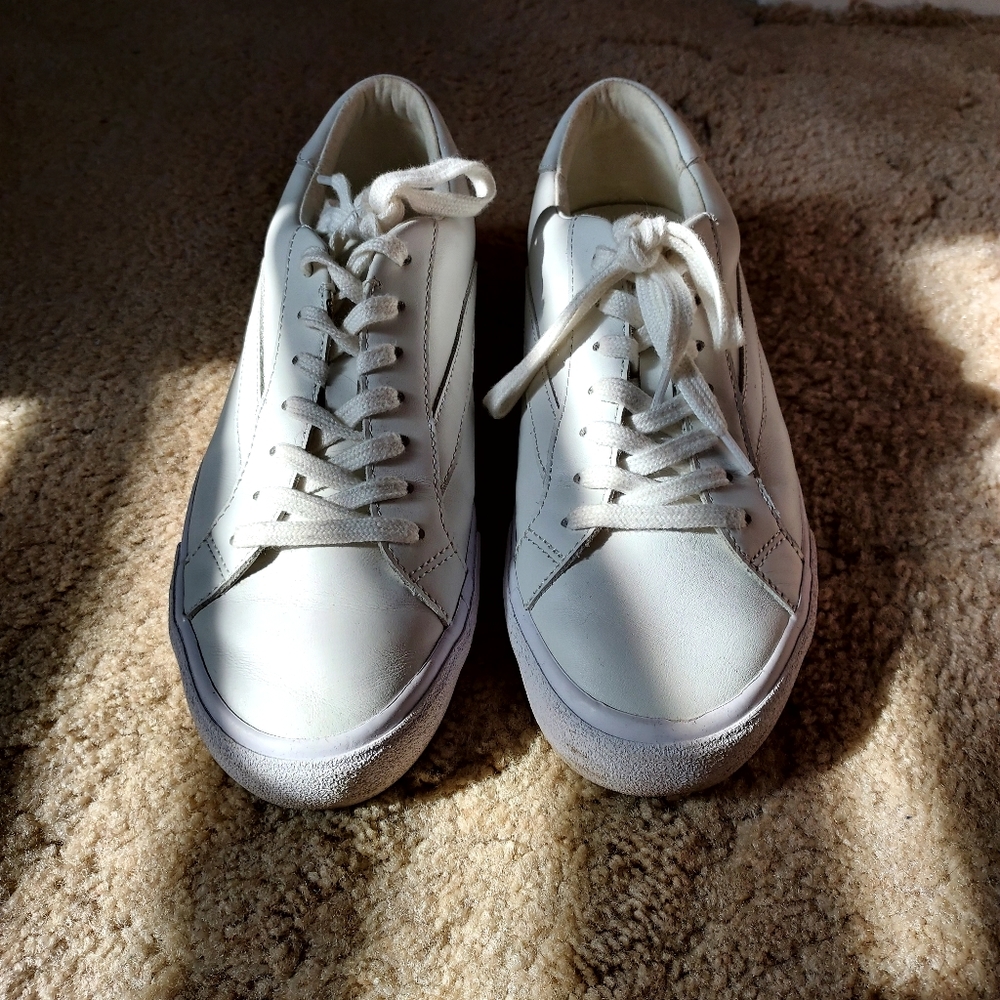 Madewell White Leather Sidewalk Low top Sneakers